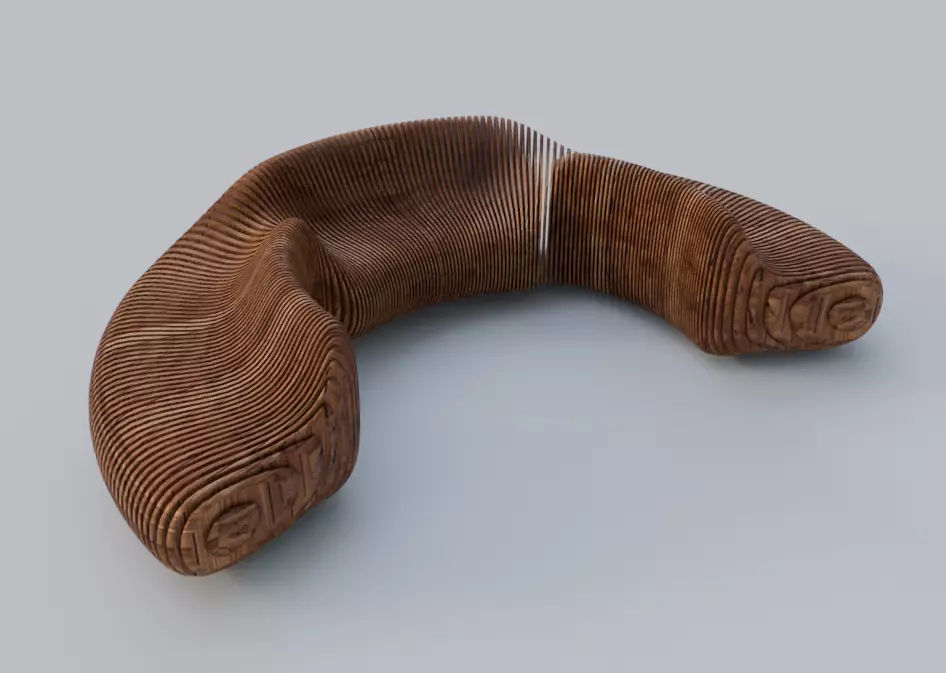 Embrace Bench 1 3D model_2