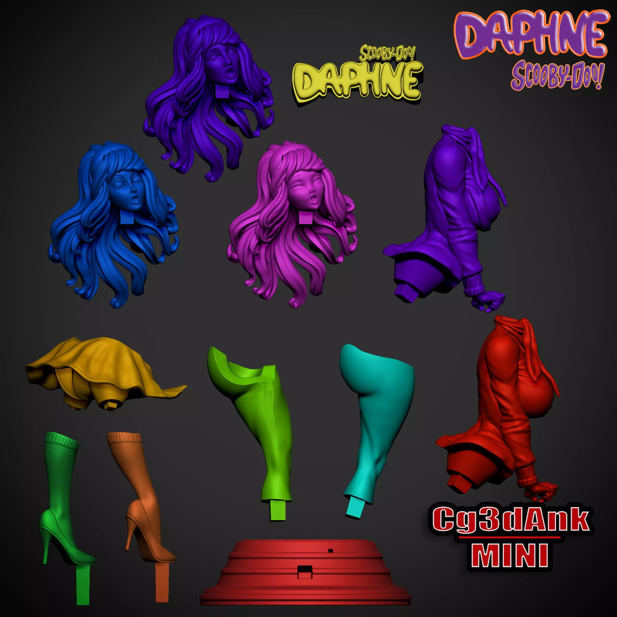 DAPHNE SCOOBY DOO - SEMI REAL FAN ART 3D print model 3D print model_11