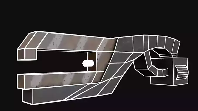 Game Ready Laser Gun Free low-poly 3D model