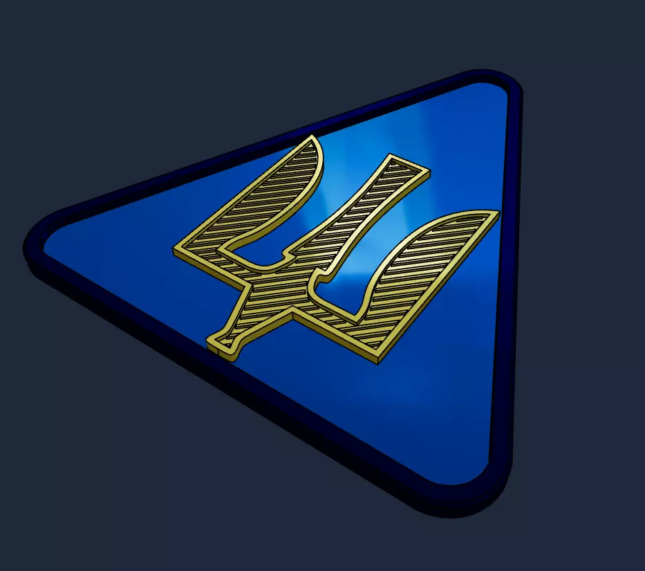 Ukrainian Air Force Patch 3D Printable Model 3D print model_0