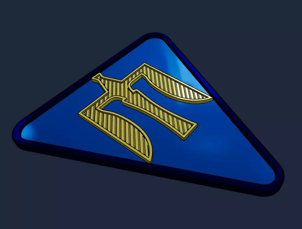 Ukrainian Air Force Patch 3D Printable Model 3D print model_1