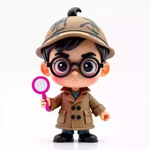 Chibi Detective Sherlock Holmes 3D Model Victorian Sleuth 3D model Chibi Detective Sherlock Holmes 3D Model Victorian Sleuth 3D model