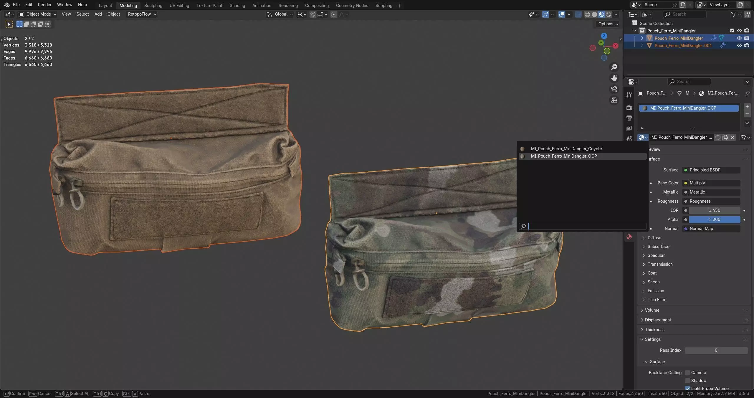 FERRO CONCEPTS MINI DANGLER POUCH Low-poly 3D model_9