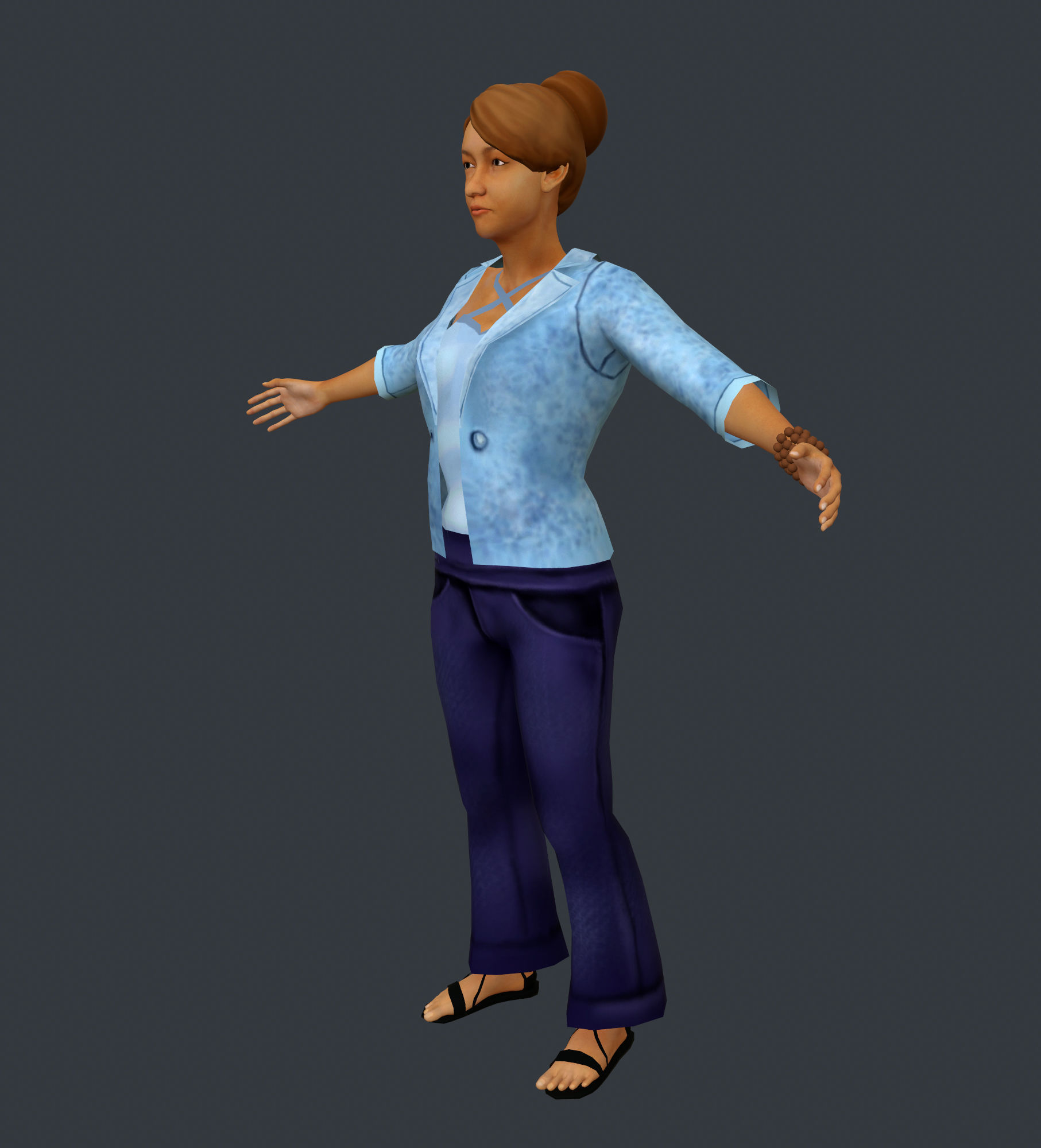 Master Ching Hai Low-poly 3D model_4