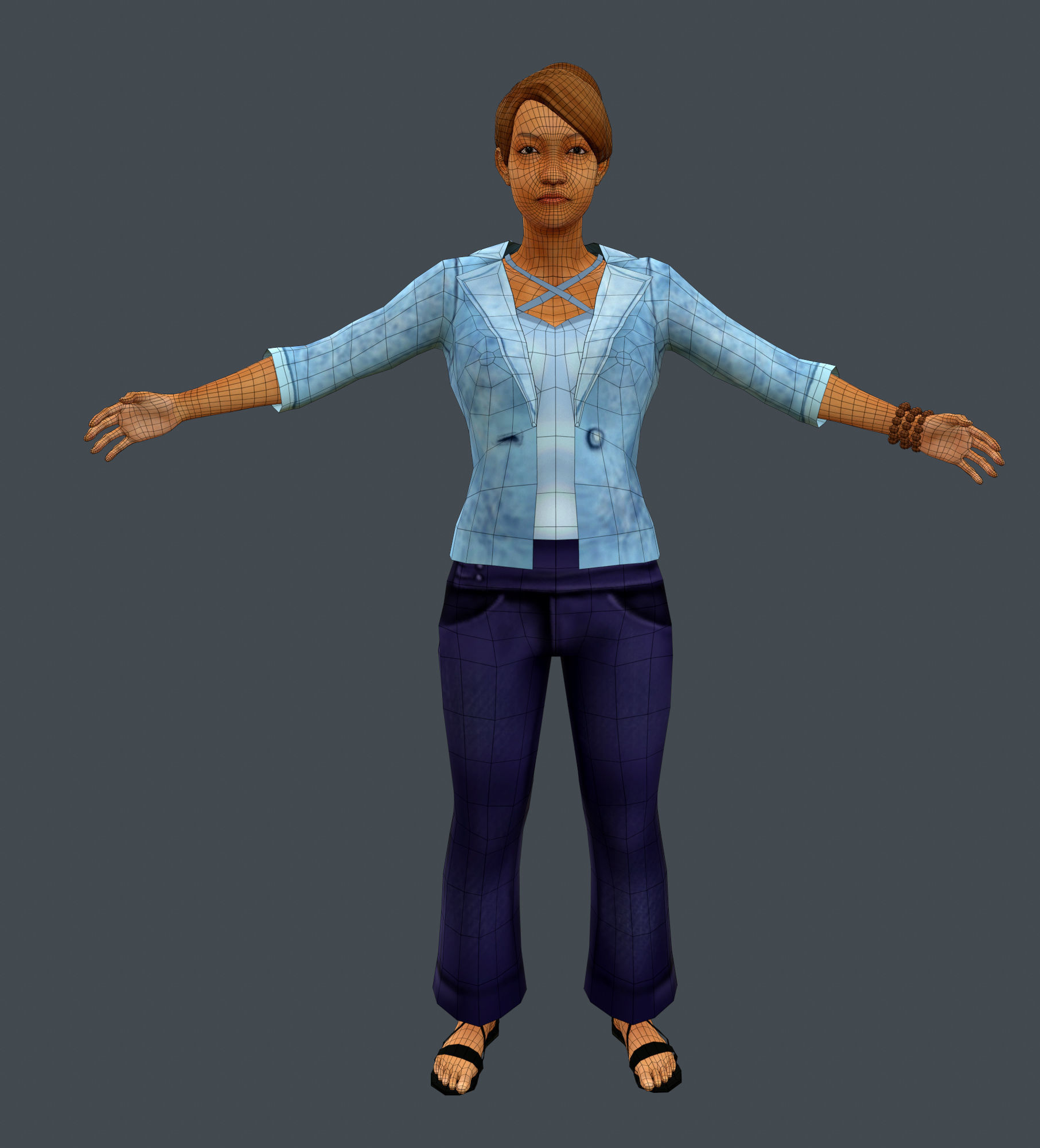 Master Ching Hai Low-poly 3D model_2