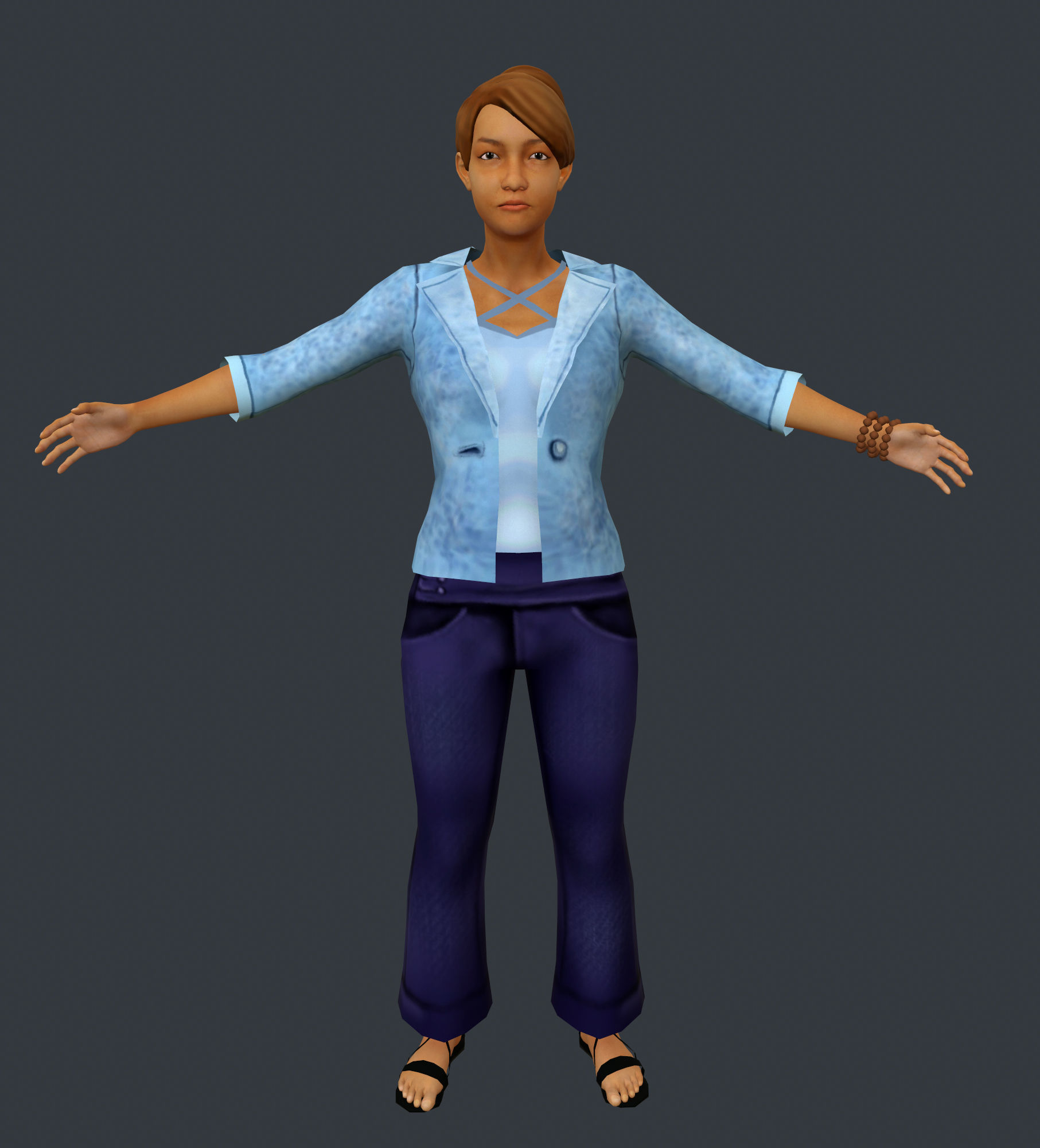 Master Ching Hai Low-poly 3D model_1