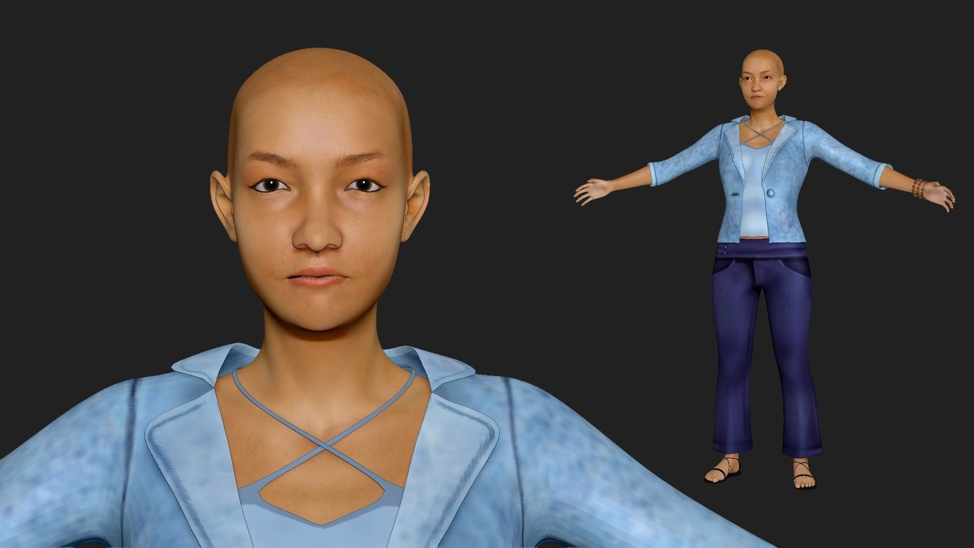 Master Ching Hai Low-poly 3D model_5