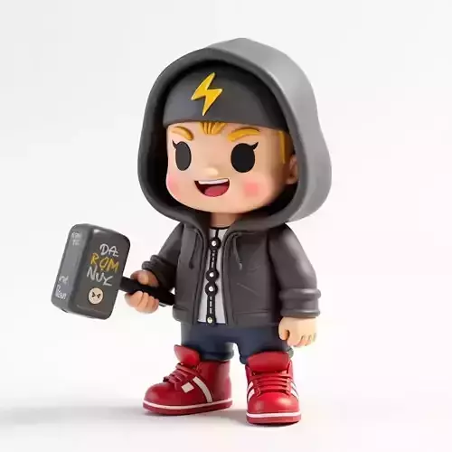 Chibi Thor Thunder God 3D Model Urban Avenger