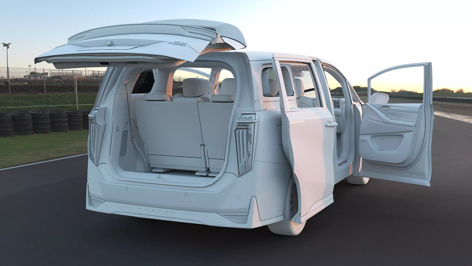 2023 GAC Trumpchi M8 Master Edition with interior Low-poly 3D model_22