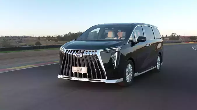 2023 GAC Trumpchi M8 Master Edition with interior Low-poly 3D model 2023 GAC Trumpchi M8 Master Edition with interior Low-poly 3D model