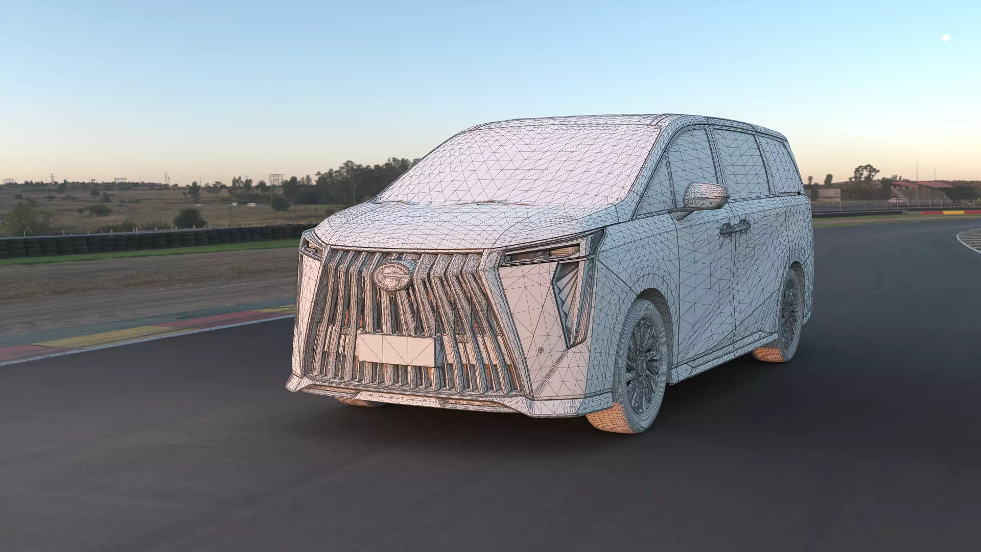 2023 GAC Trumpchi M8 Master Edition with interior Low-poly 3D model_11