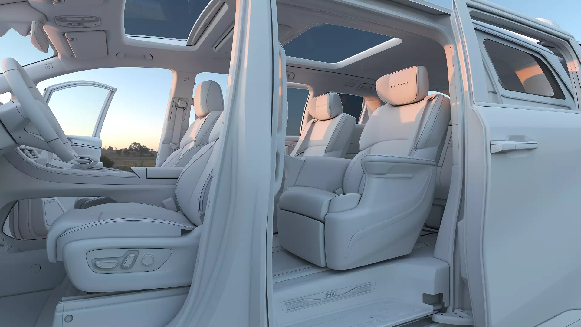 2023 GAC Trumpchi M8 Master Edition with interior Low-poly 3D model_18