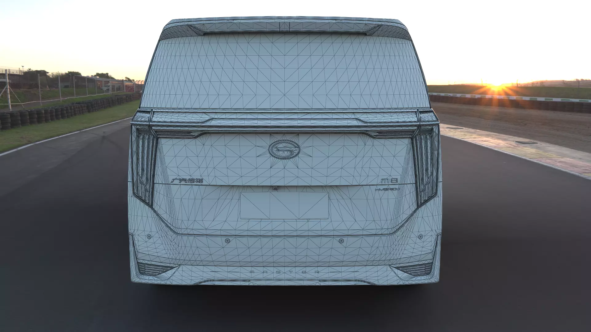 2023 GAC Trumpchi M8 Master Edition with interior Low-poly 3D model_25