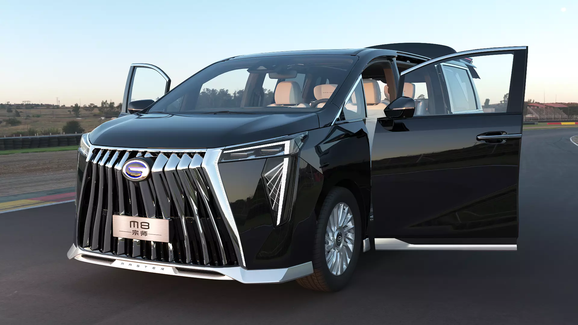 2023 GAC Trumpchi M8 Master Edition with interior Low-poly 3D model_3