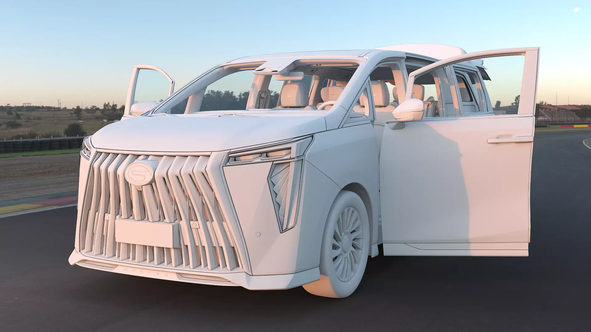 2023 GAC Trumpchi M8 Master Edition with interior Low-poly 3D model_14