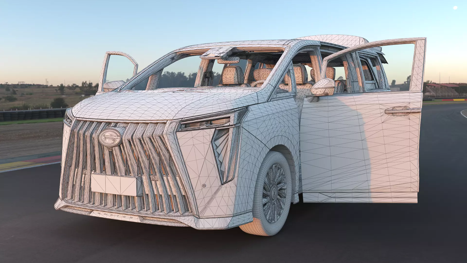 2023 GAC Trumpchi M8 Master Edition with interior Low-poly 3D model_15