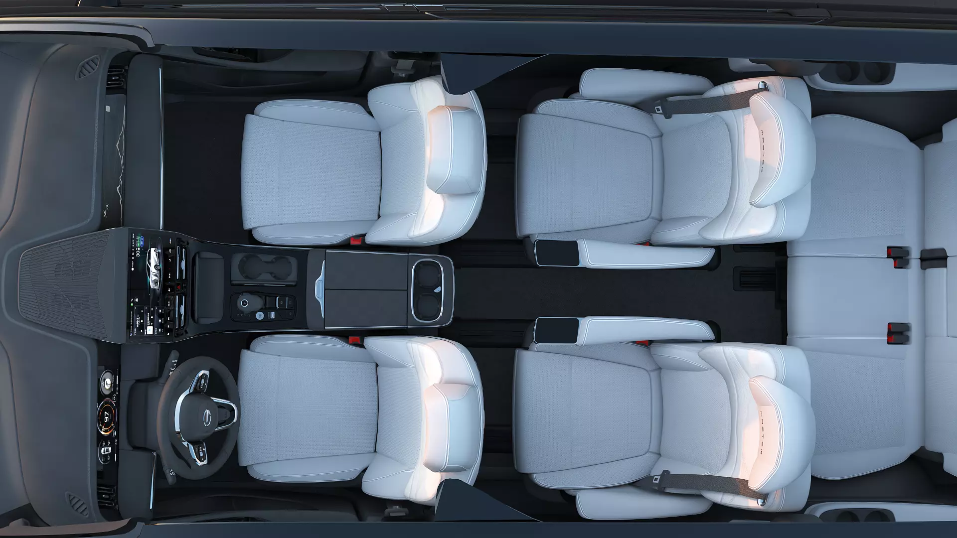 2023 GAC Trumpchi M8 Master Edition with interior Low-poly 3D model_6