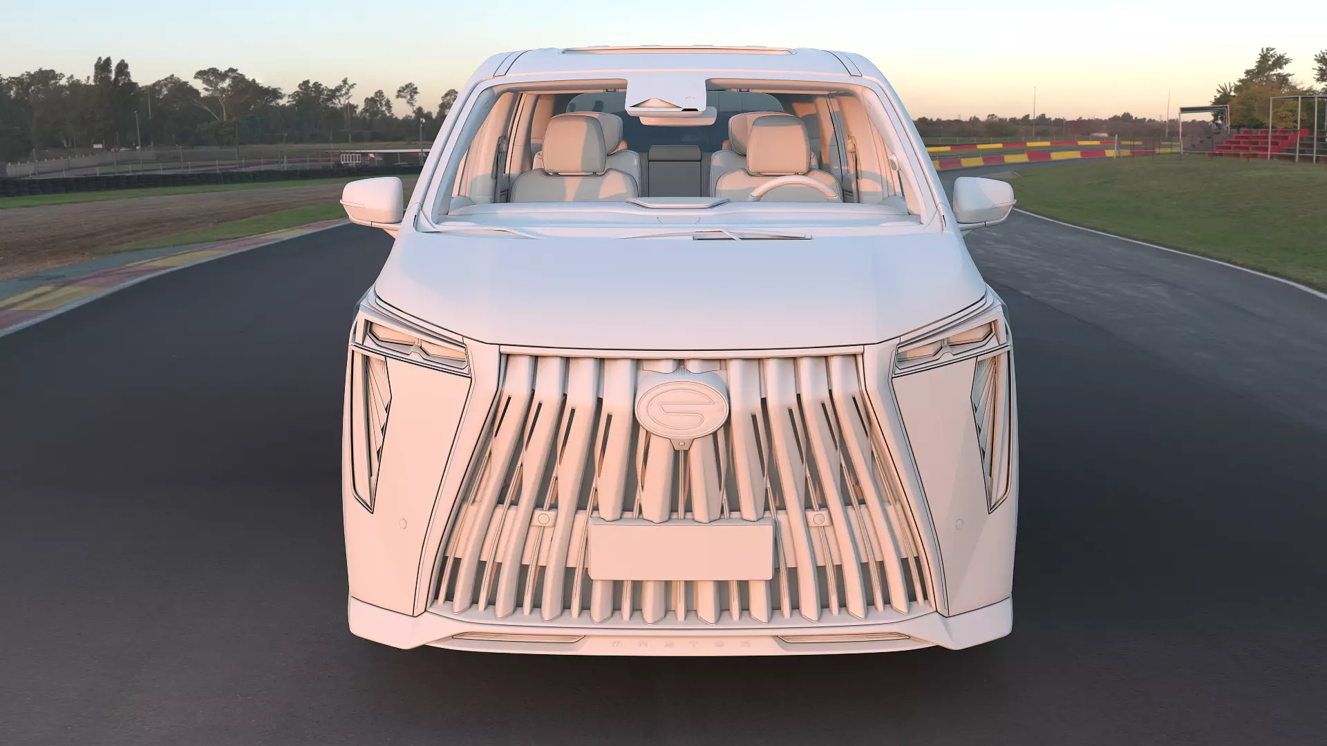 2023 GAC Trumpchi M8 Master Edition with interior Low-poly 3D model_12