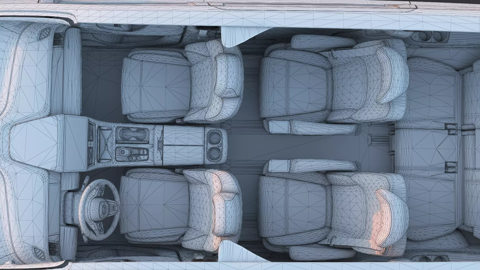 2023 GAC Trumpchi M8 Master Edition with interior Low-poly 3D model_21