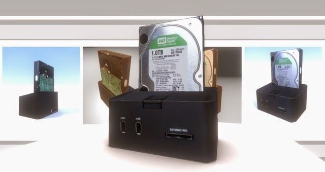 Old external hard drive Low-poly 3D model_18