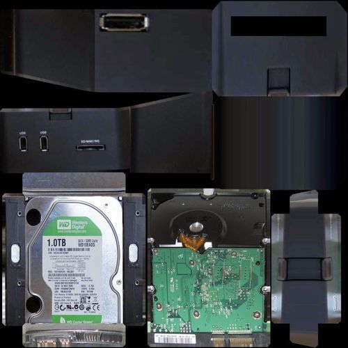 Old external hard drive Low-poly 3D model_11