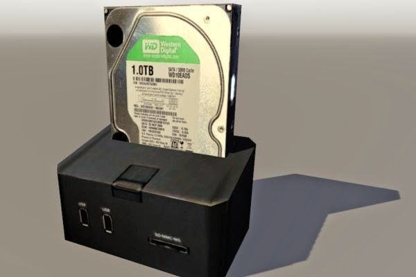 Old external hard drive Low-poly 3D model_14