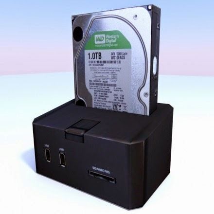 Old external hard drive Low-poly 3D model_9