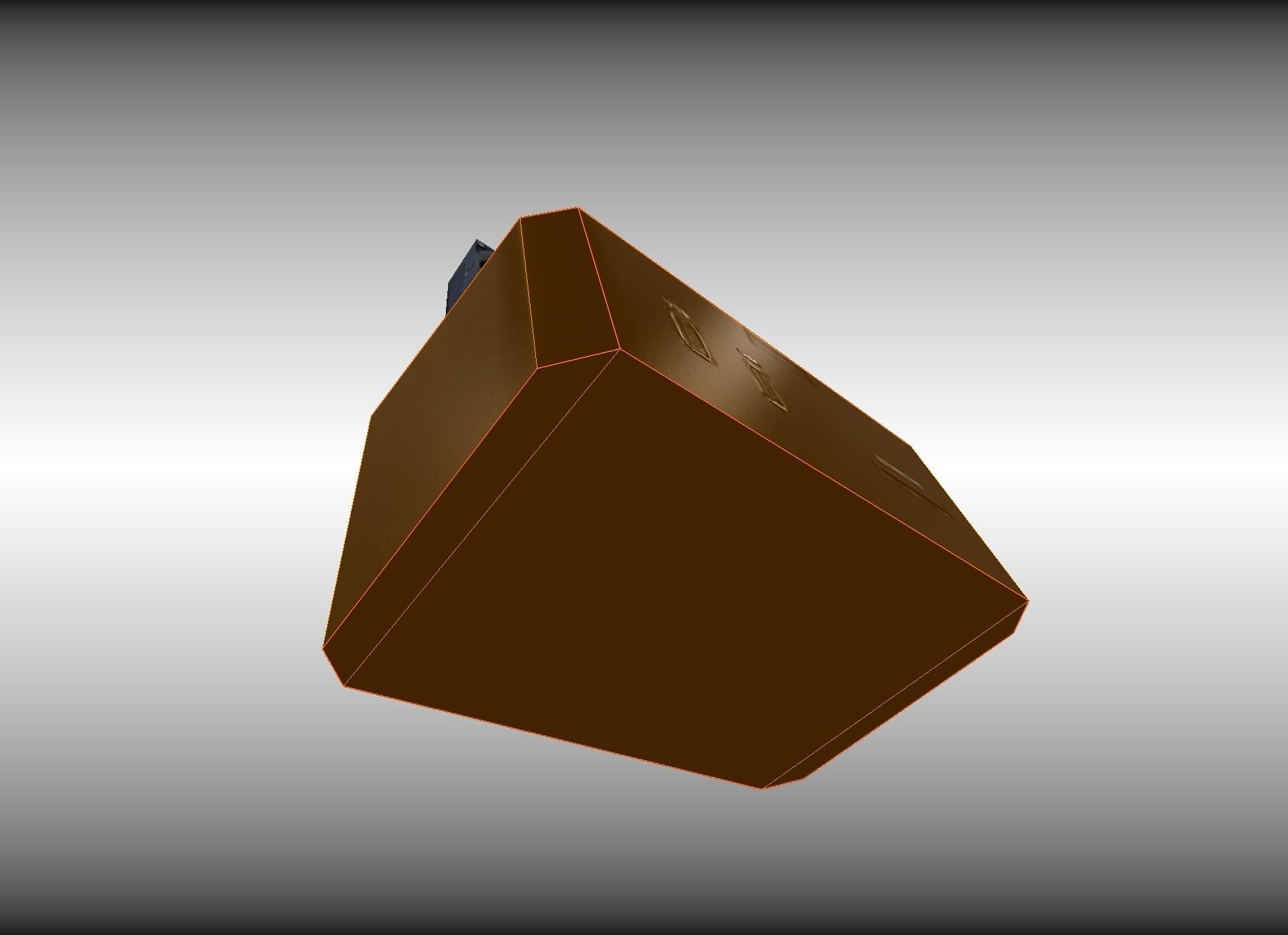 Old external hard drive Low-poly 3D model_10