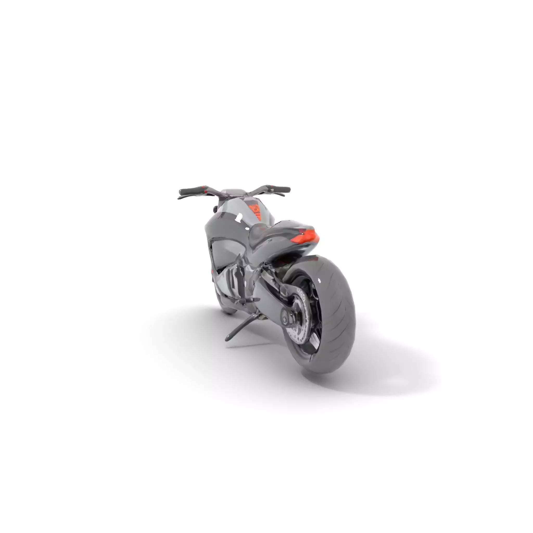 Sleek Black Motorcycle model pack Low-poly 3D model_22
