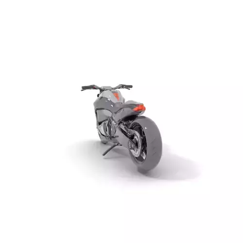 Sleek Black Motorcycle model pack