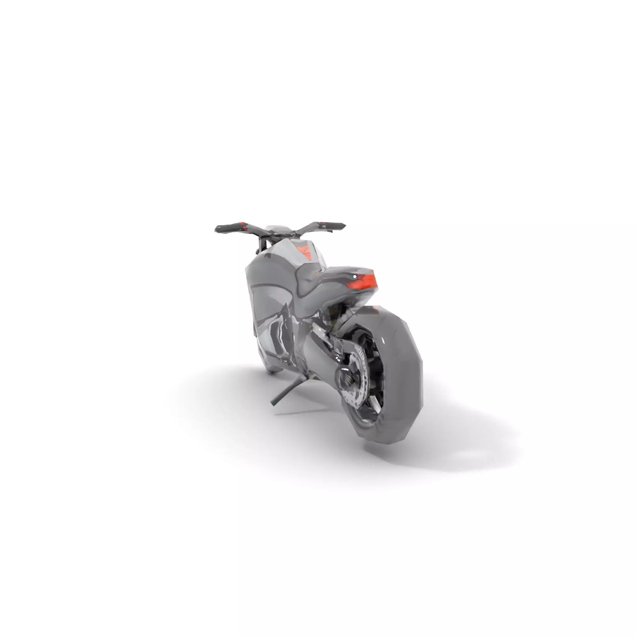 Sleek Black Motorcycle model pack Low-poly 3D model_29