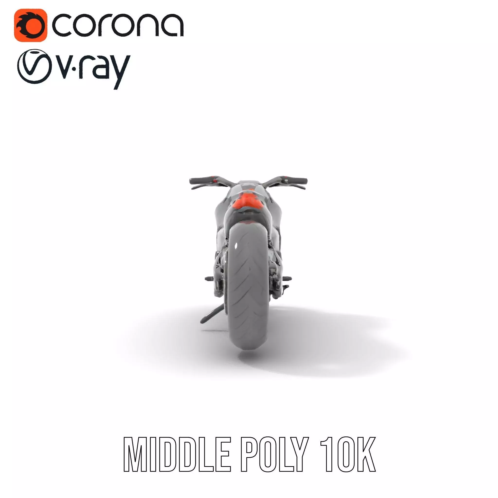 Sleek Black Motorcycle model pack Low-poly 3D model_6