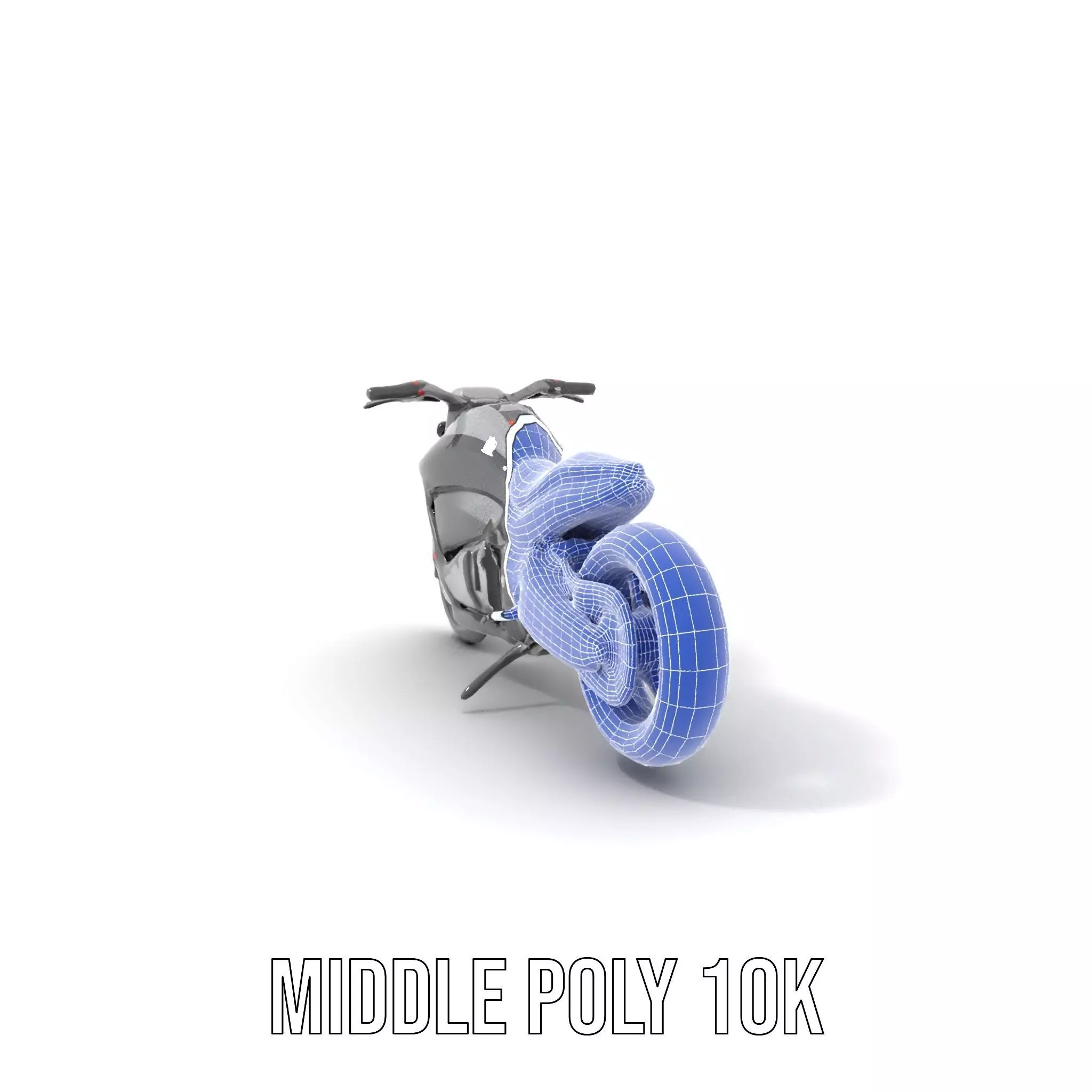 Sleek Black Motorcycle model pack Low-poly 3D model_7