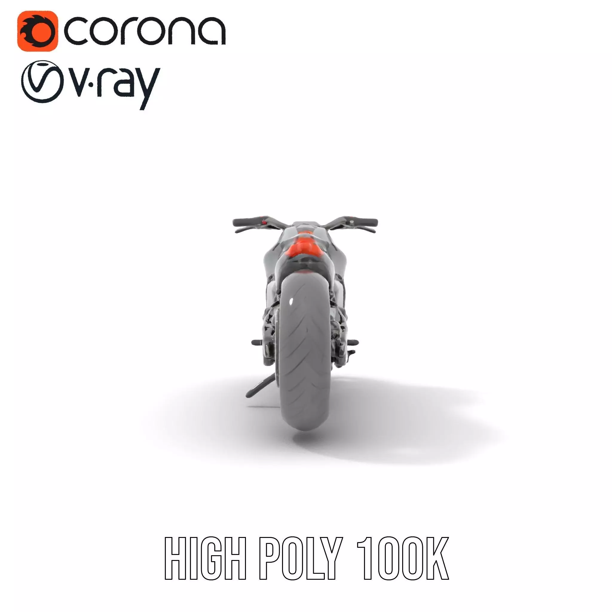 Sleek Black Motorcycle model pack Low-poly 3D model_35