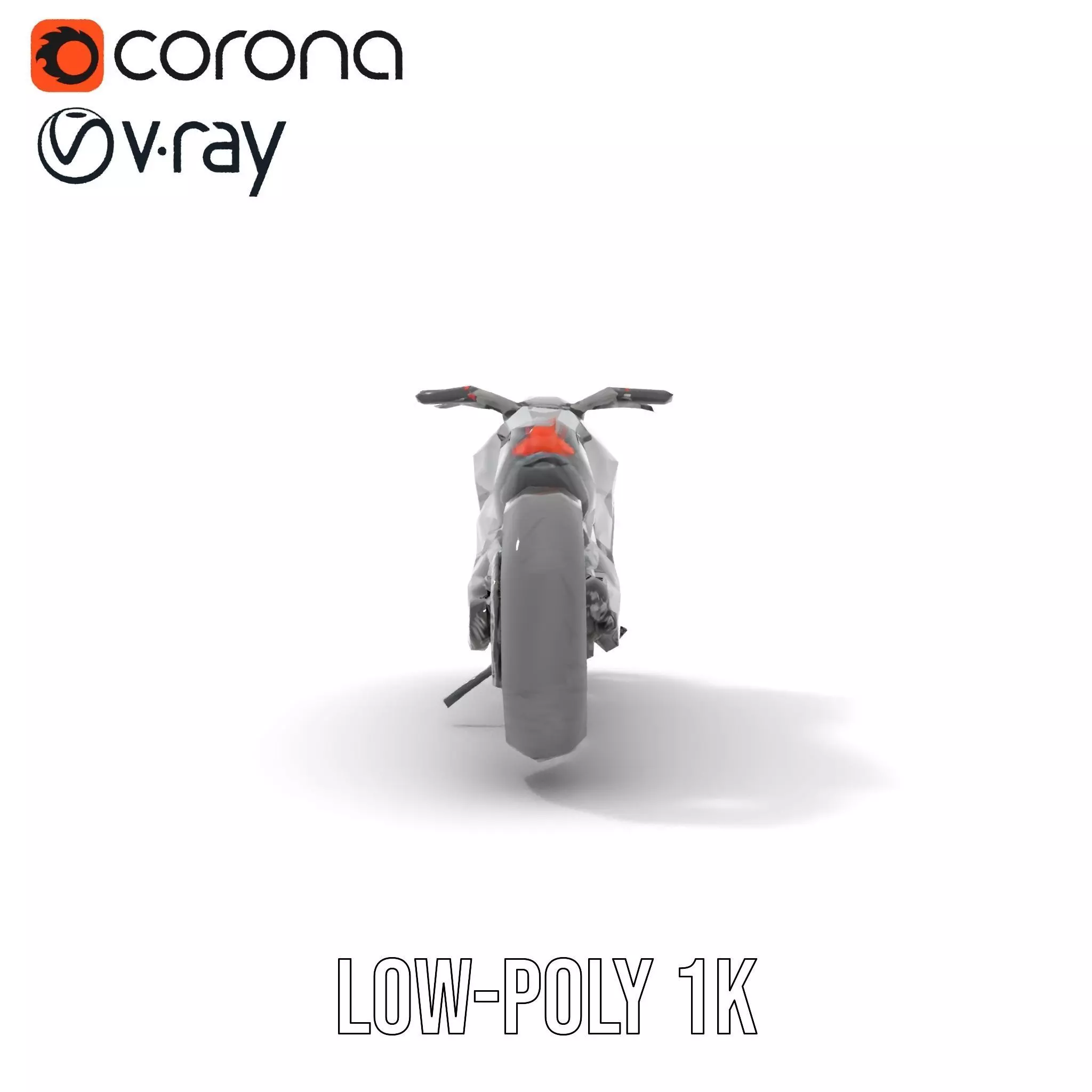 Sleek Black Motorcycle model pack Low-poly 3D model_20