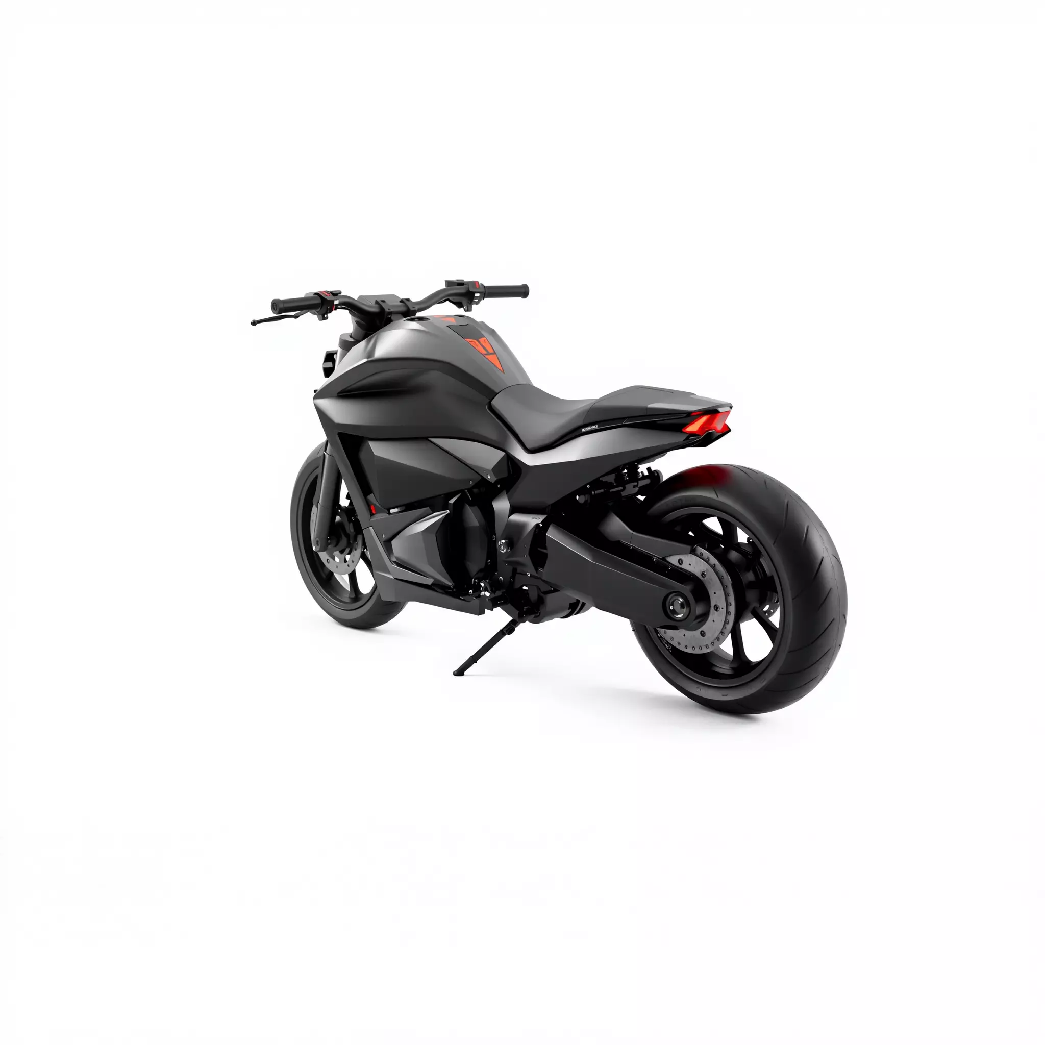 Sleek Black Motorcycle model pack Low-poly 3D model_3
