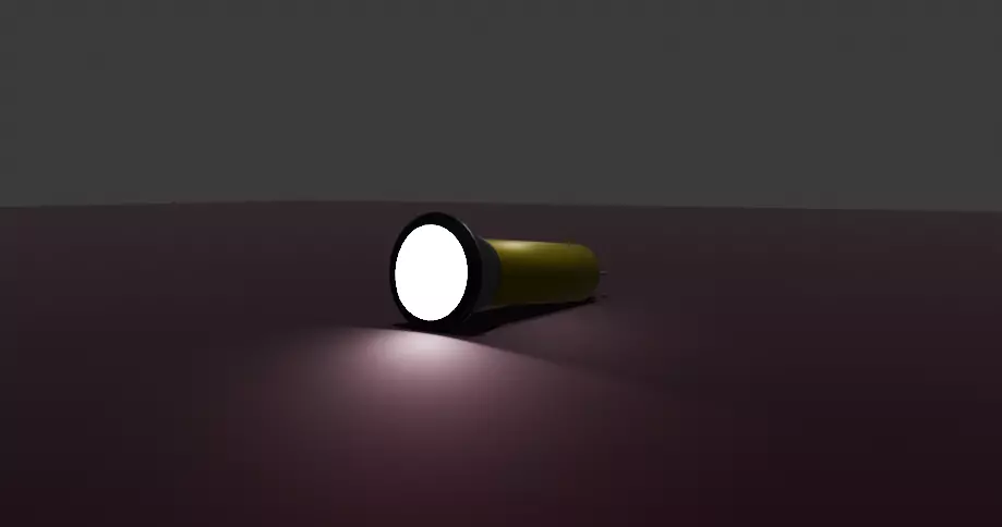Retro Handheld Flashlight 3D Model 3D model_4