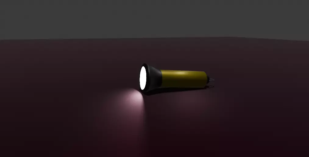 Retro Handheld Flashlight 3D Model 3D model_0