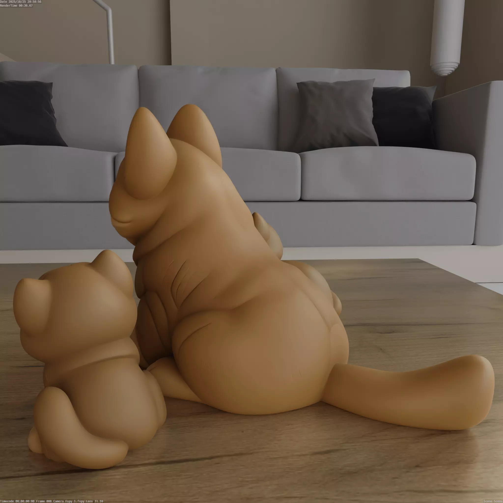 Adorable Husky Family STL 3D Model 3D print model_3