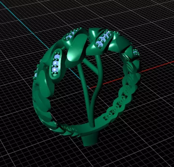 Monaco Ring 3D print model_3