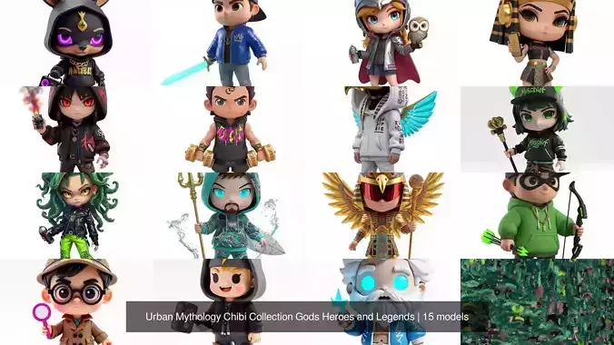 Urban Mythology Chibi Collection Gods Heroes and Legends