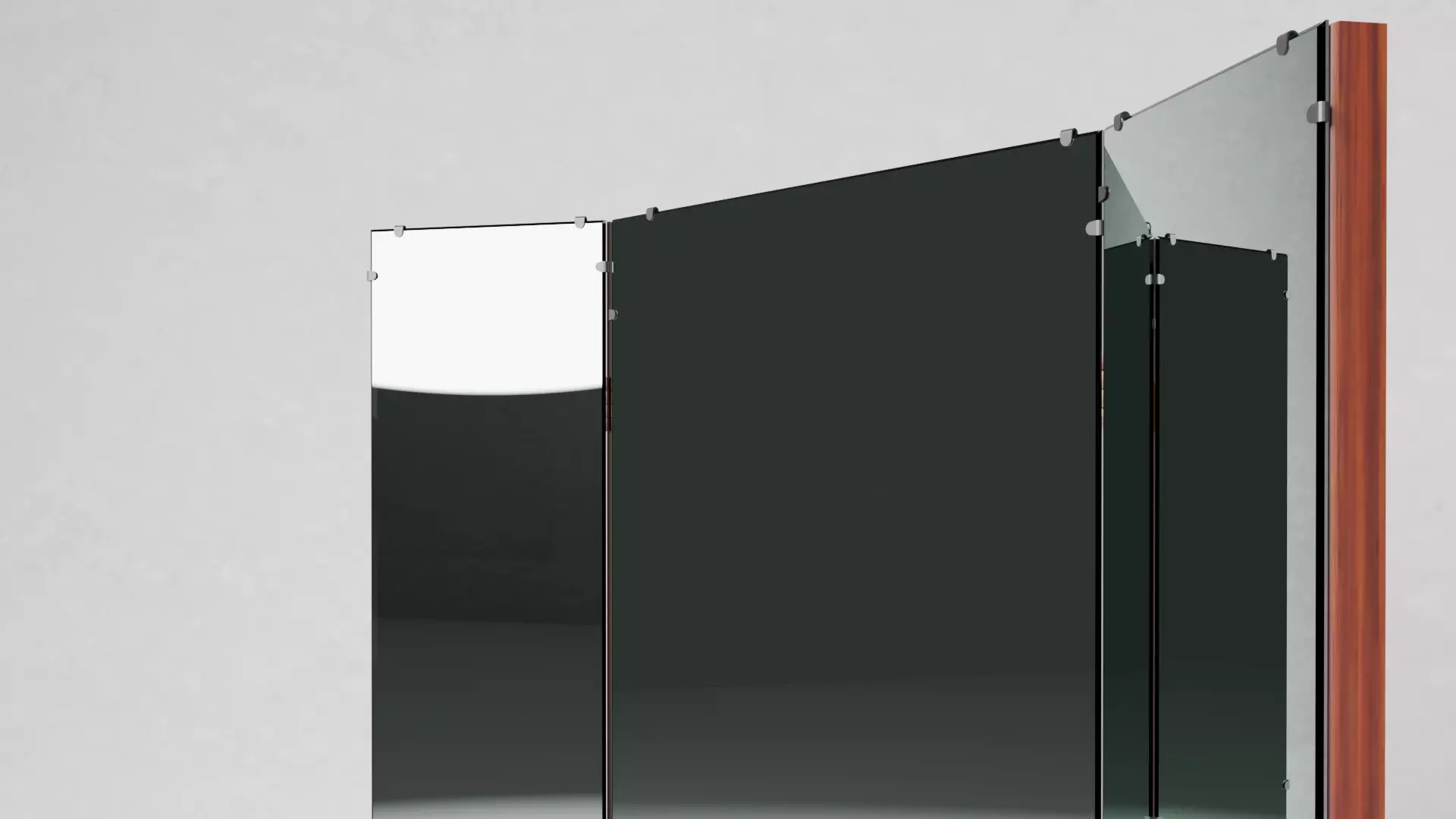 Old dressing table mirror 3D model_8