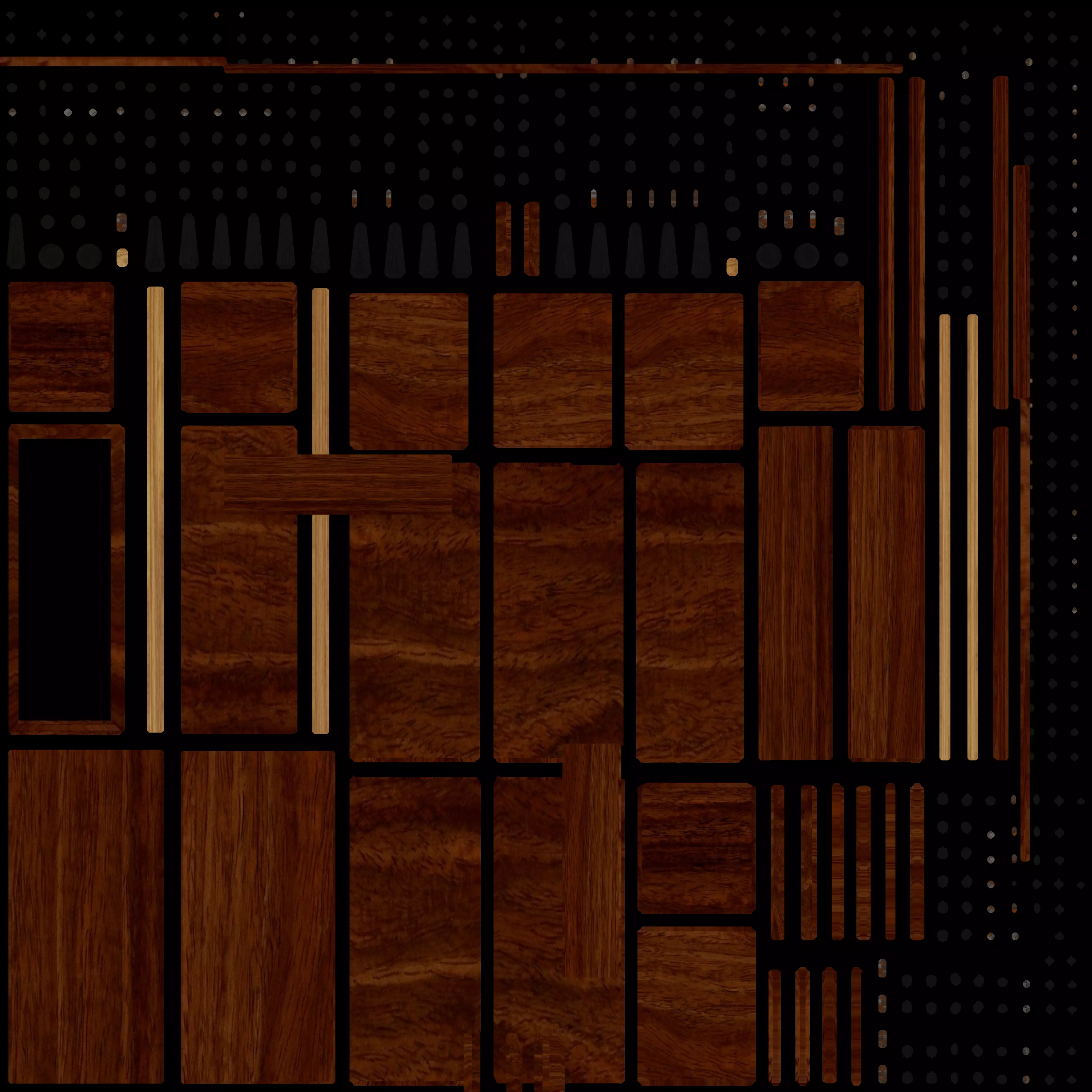 Old dressing table mirror 3D model_3