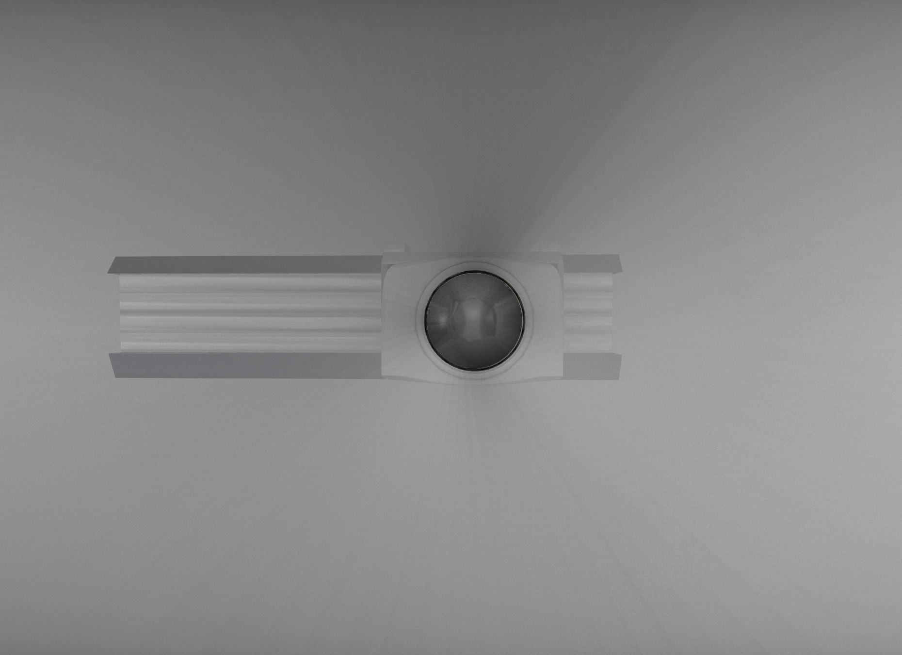 Low-poly Beamer projector with remote control Low-poly 3D model_6