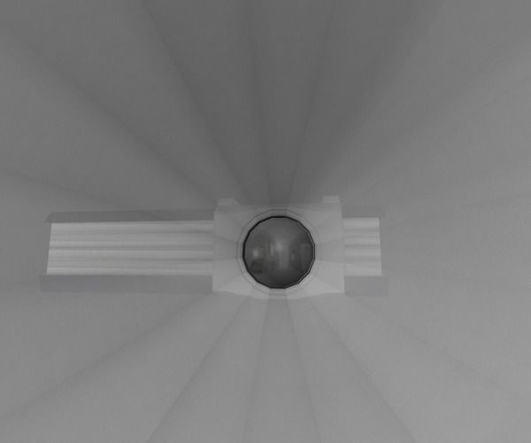 Low-poly Beamer projector with remote control Low-poly 3D model_13