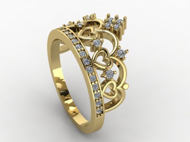 Stl crown ring 3d 3D print model 3D print model_1