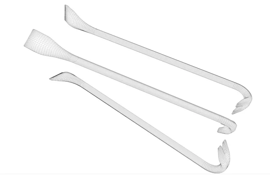 Crowbar Tool 3D model_5