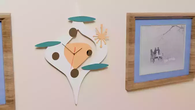 Odd Modern Retro Wall Clock