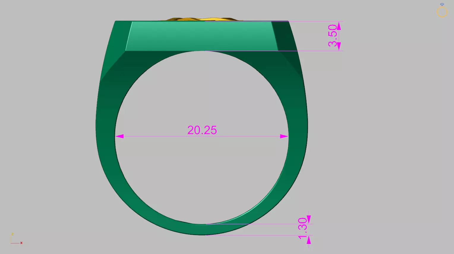 Star of David Menorah Ring 3D print model_12