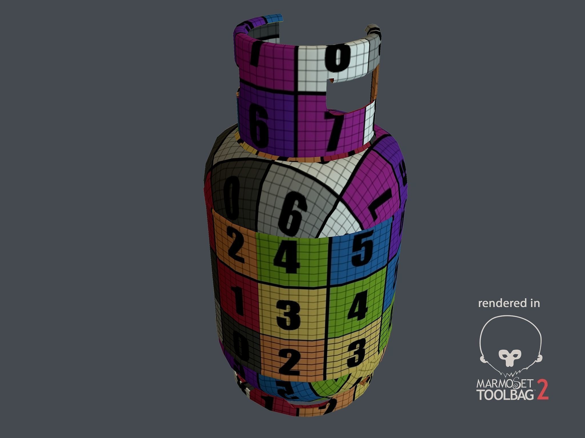 Gas Bottles Pack Low-poly 3D model_39